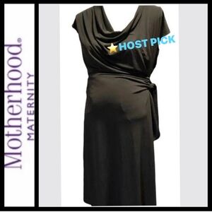 ⭐️HP Motherhood Maternity Draped Black Dress